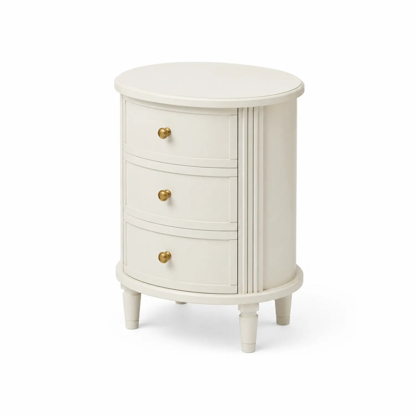 Table de chevet en bois avec 3 tiroirs