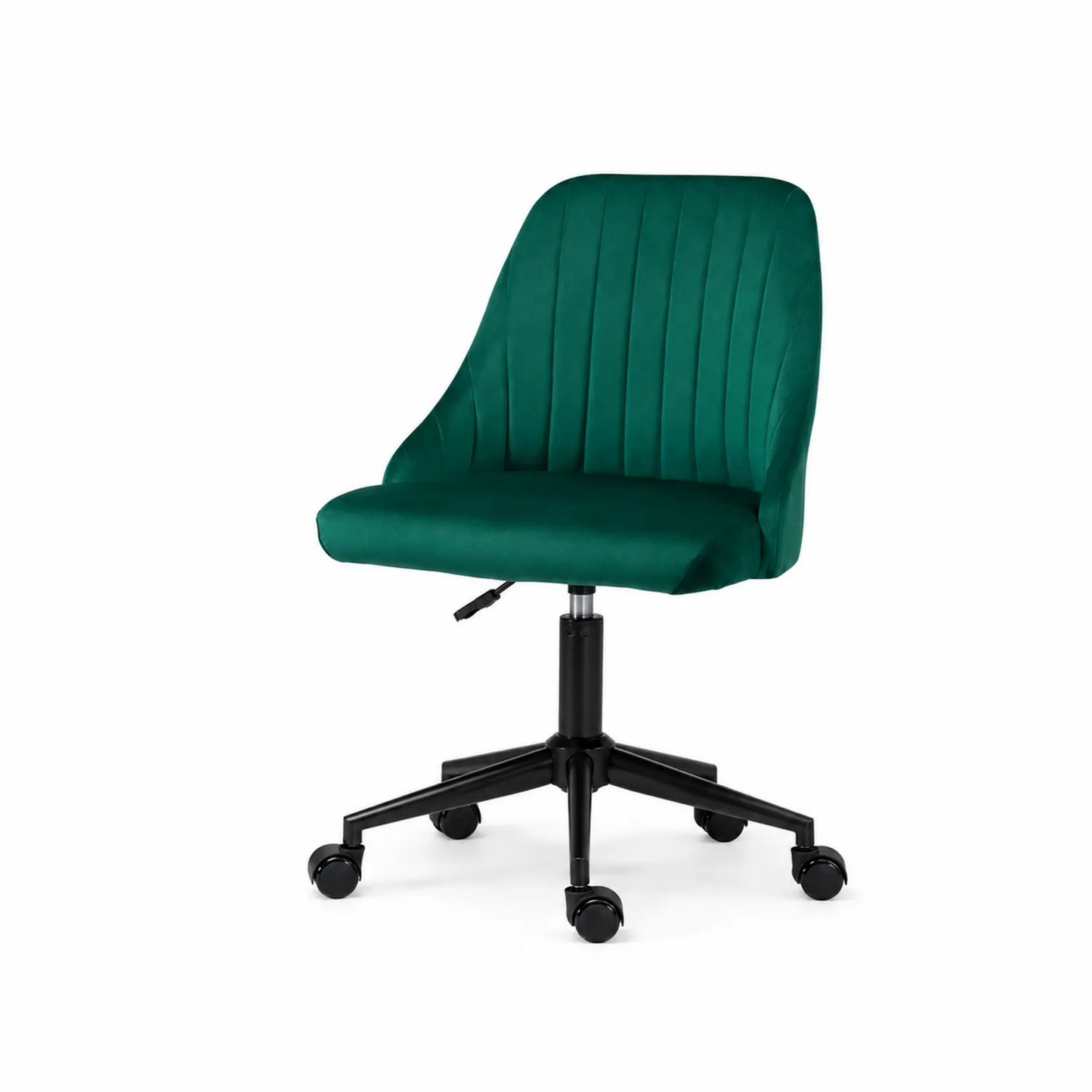 Chaise de bureau en velours vert réglable