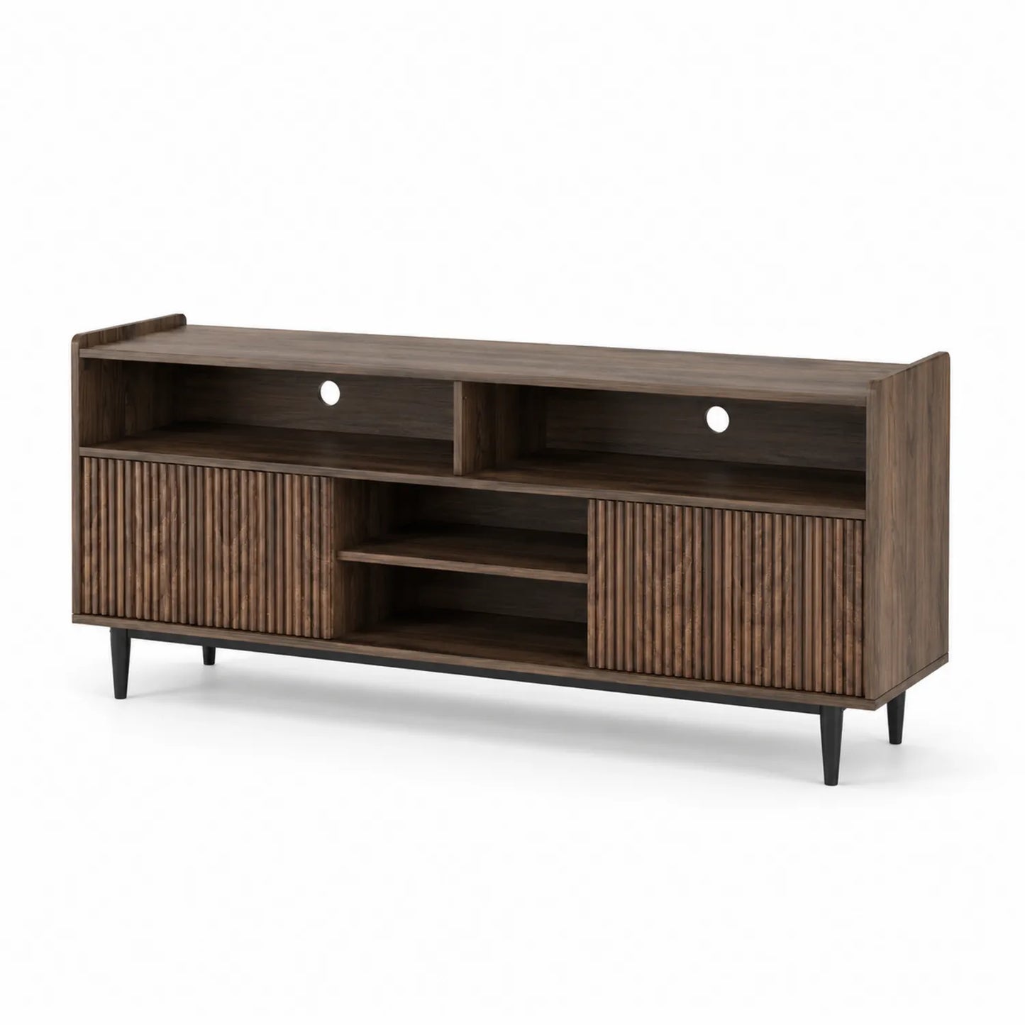 Meuble TV en bois avec portes coulissantes 150 cm