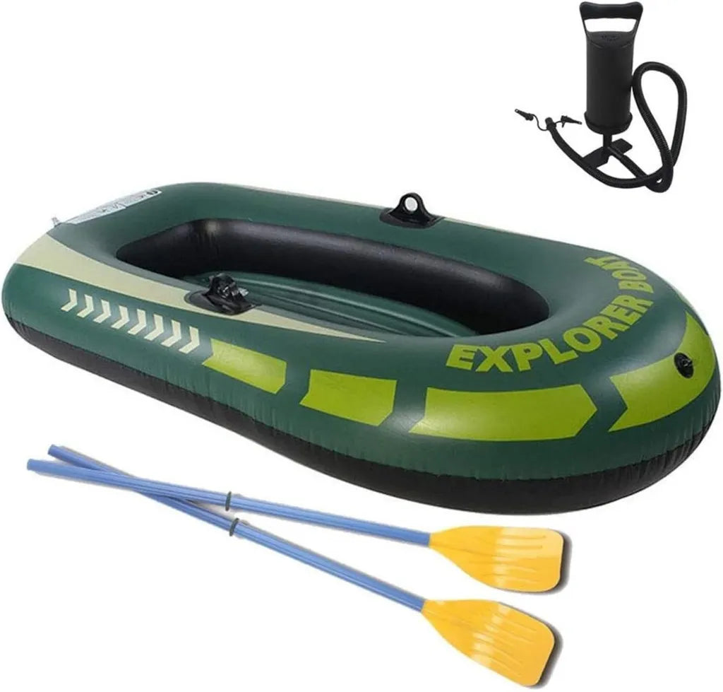 Kayak Gonflable Tandem Vert KANBUN pour Sports Nautiques et Rafting