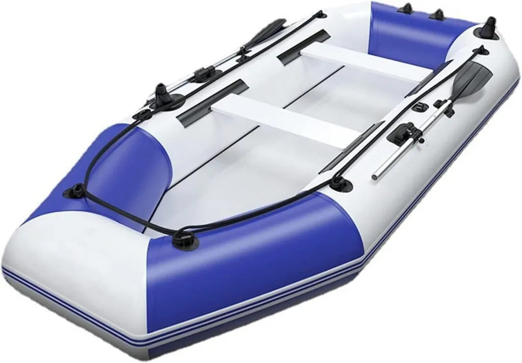 Kayak Gonflable Tandem de P¨ºche en PVC Renforc¨¦ avec Pompe et Pagaie, 200x128 cm