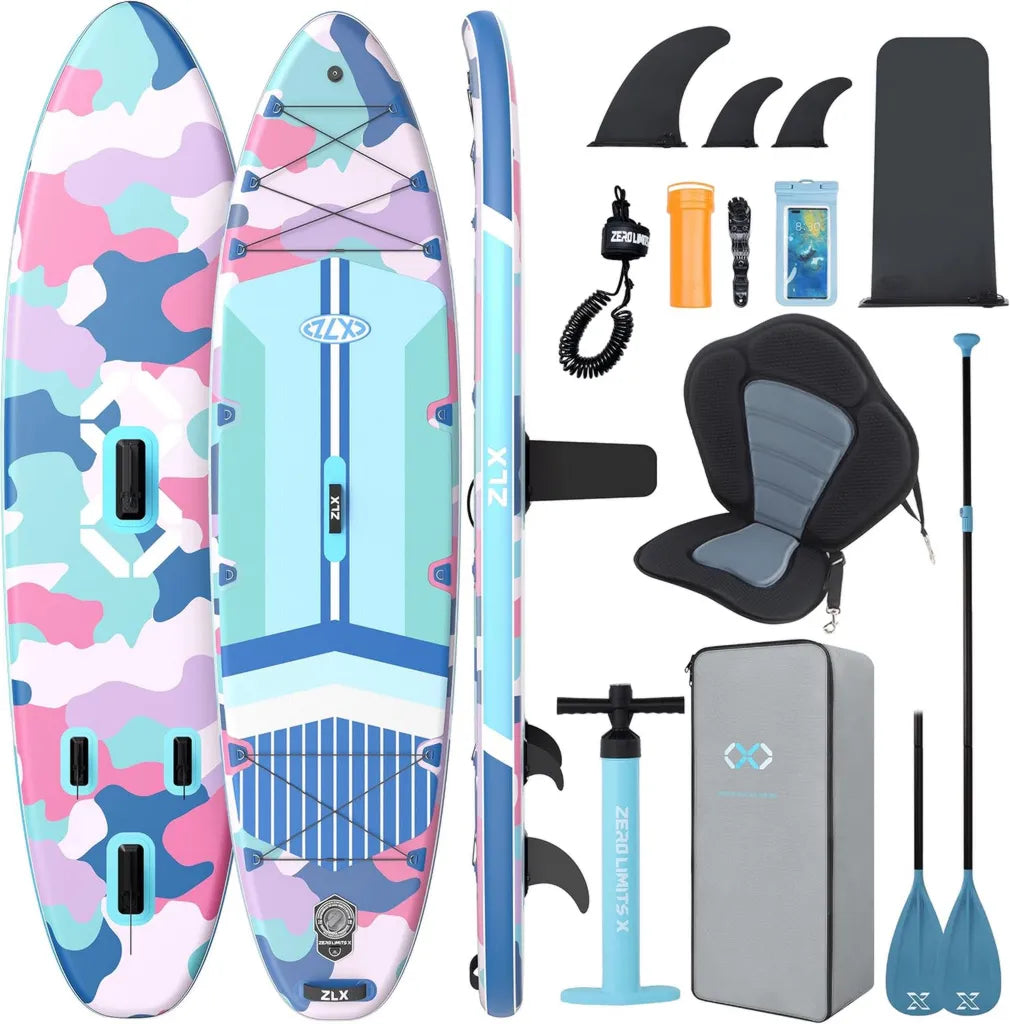Planche de Paddle Gonflable XXL 350 x 89 cm ¨C Stabilit¨¦ et Confort, Aileron Optimis¨¦, Accessoires de Qualit¨¦, Sac et Pompe Inclus, Adapt¨¦ ¨¤ Tous les Niveaux avec Si¨¨ge Gonflable