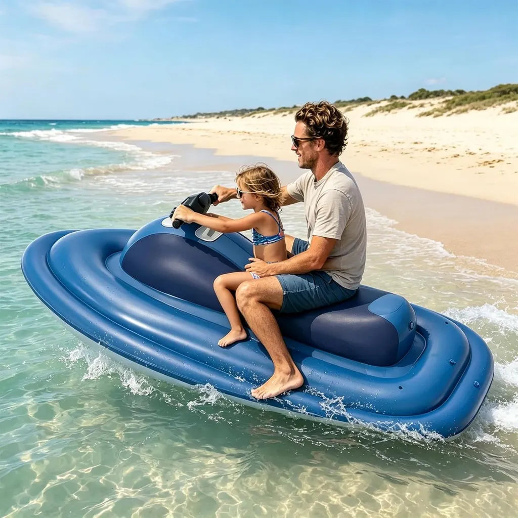Bateau Gonflable ¨¦lectrique avec Moteur, Jet Ski Portable pour Adultes et Enfants, Id¨¦al pour Plong¨¦e, Natation et Kayak