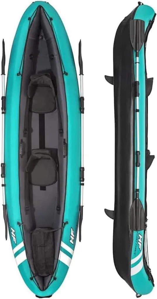 Kayak Gonflable Double Hydro-Force en Nylon, 330x86 cm avec Accessoires Compl¨¨tes