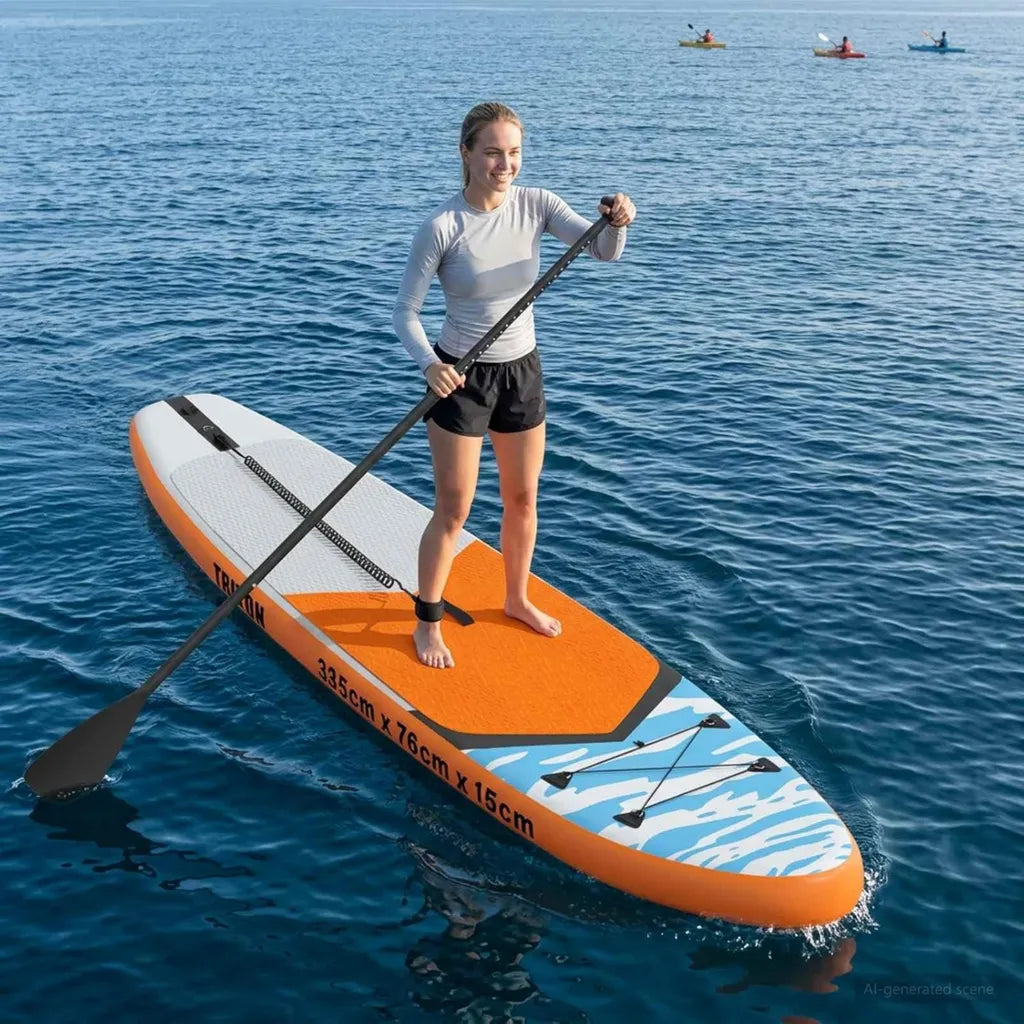 Paddle Gonflable Triton 335cm pour Mer et Rivi¨¨re, avec Pompe et Sac