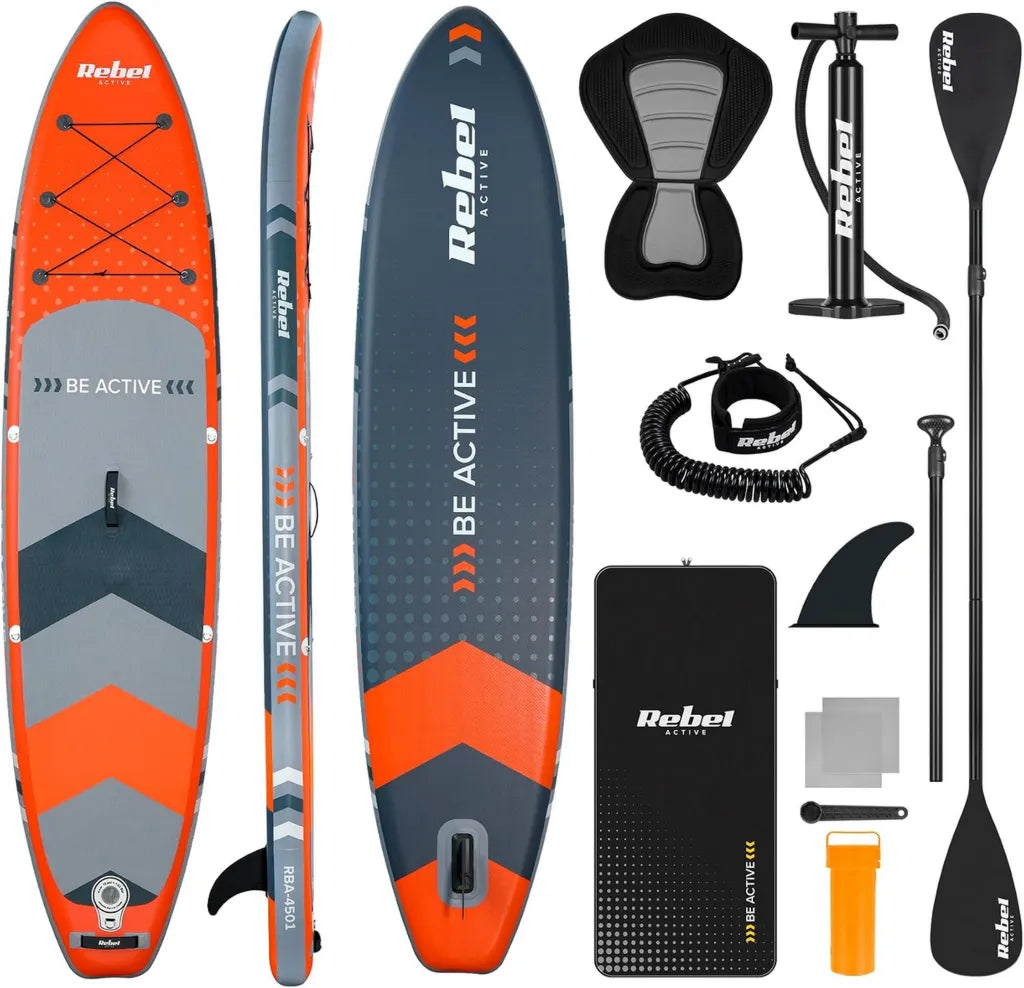 Planche de Paddle Gonflable 350 cm avec Si¨¨ge, Pagaie et Sac ¨¤ Dos