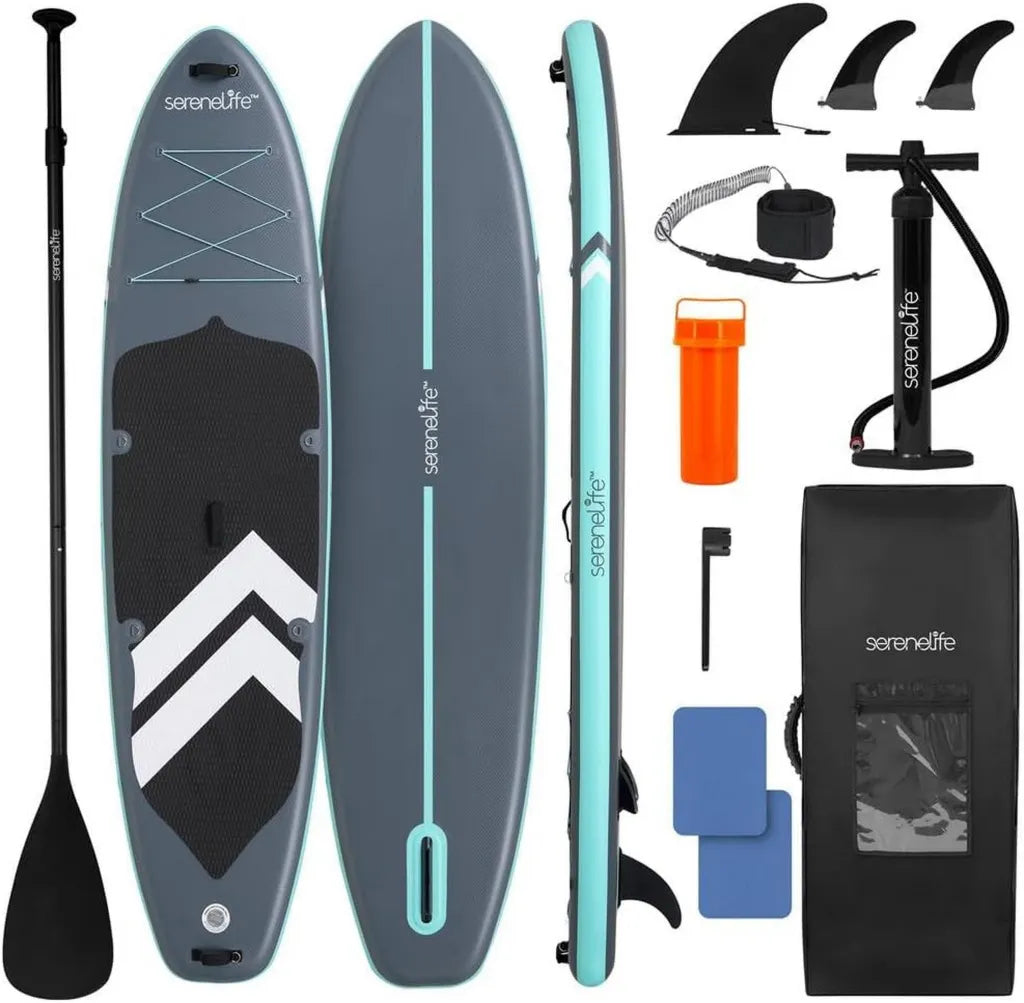 Planche de Paddle Gonflable XL 370 cm pour Famille - 2 Adultes et 1 Enfant, 205 kg, Si¨¨ge et Kit Complet Inclus
