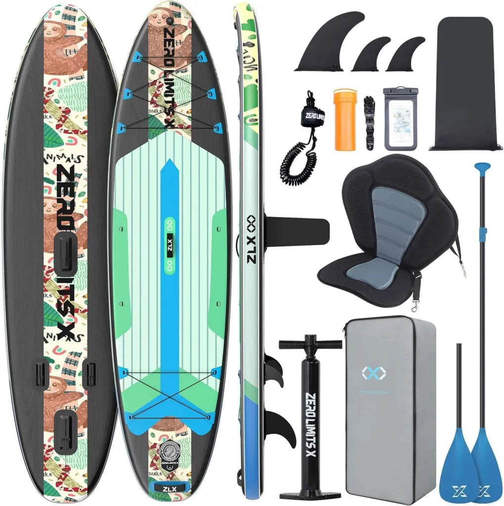 Planche de Paddle Gonflable 2 Personnes 320 x 84 cm avec Si¨¨ge Kayak et Accessoires