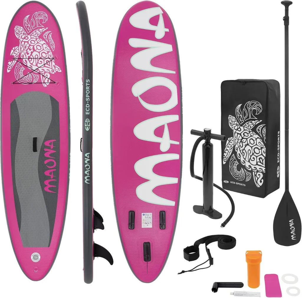 Planche de Paddle Gonflable ECD Germany avec Pompe et Sac de Transport, 305 ¨¤ 380 cm, Supporte jusqu'¨¤ 150 kg