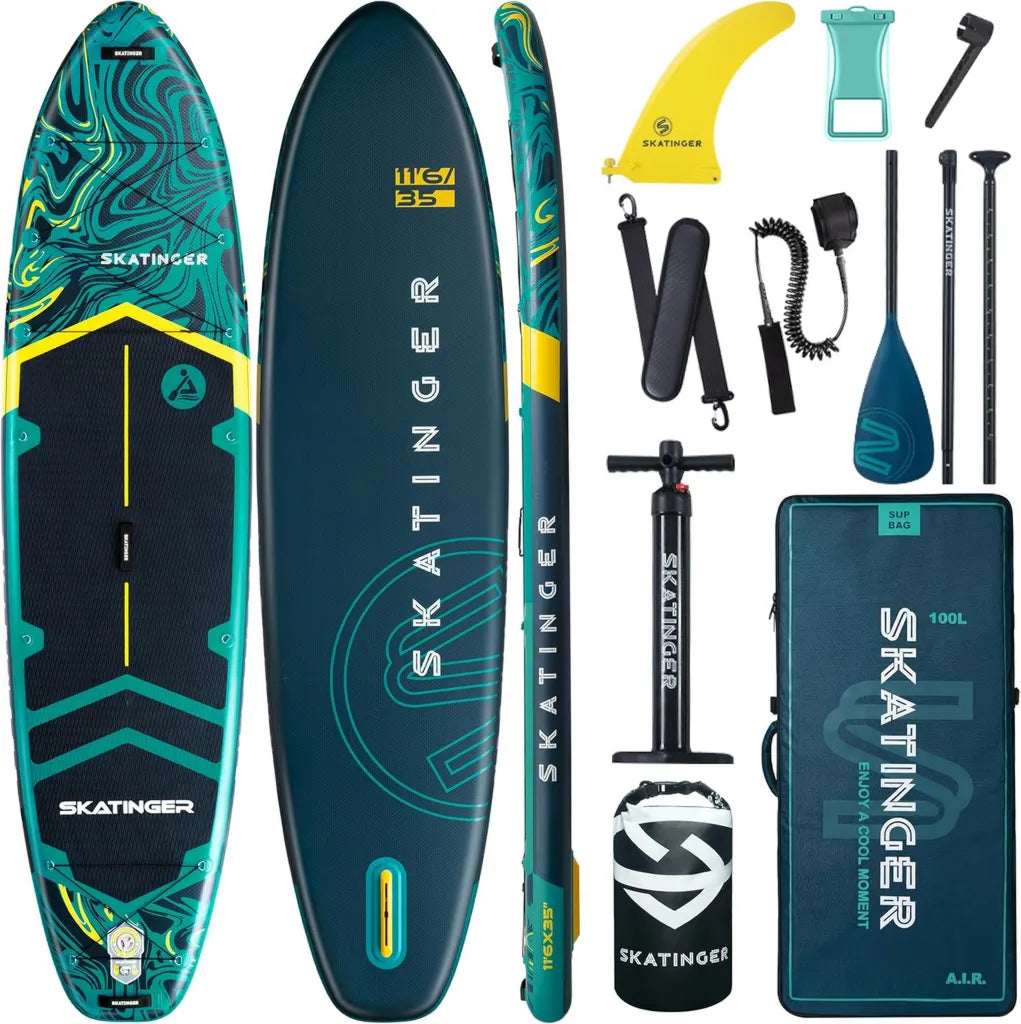 Skatinger Paddle Gonflable Ultra-R¨¦sistant avec Accessoires Complets