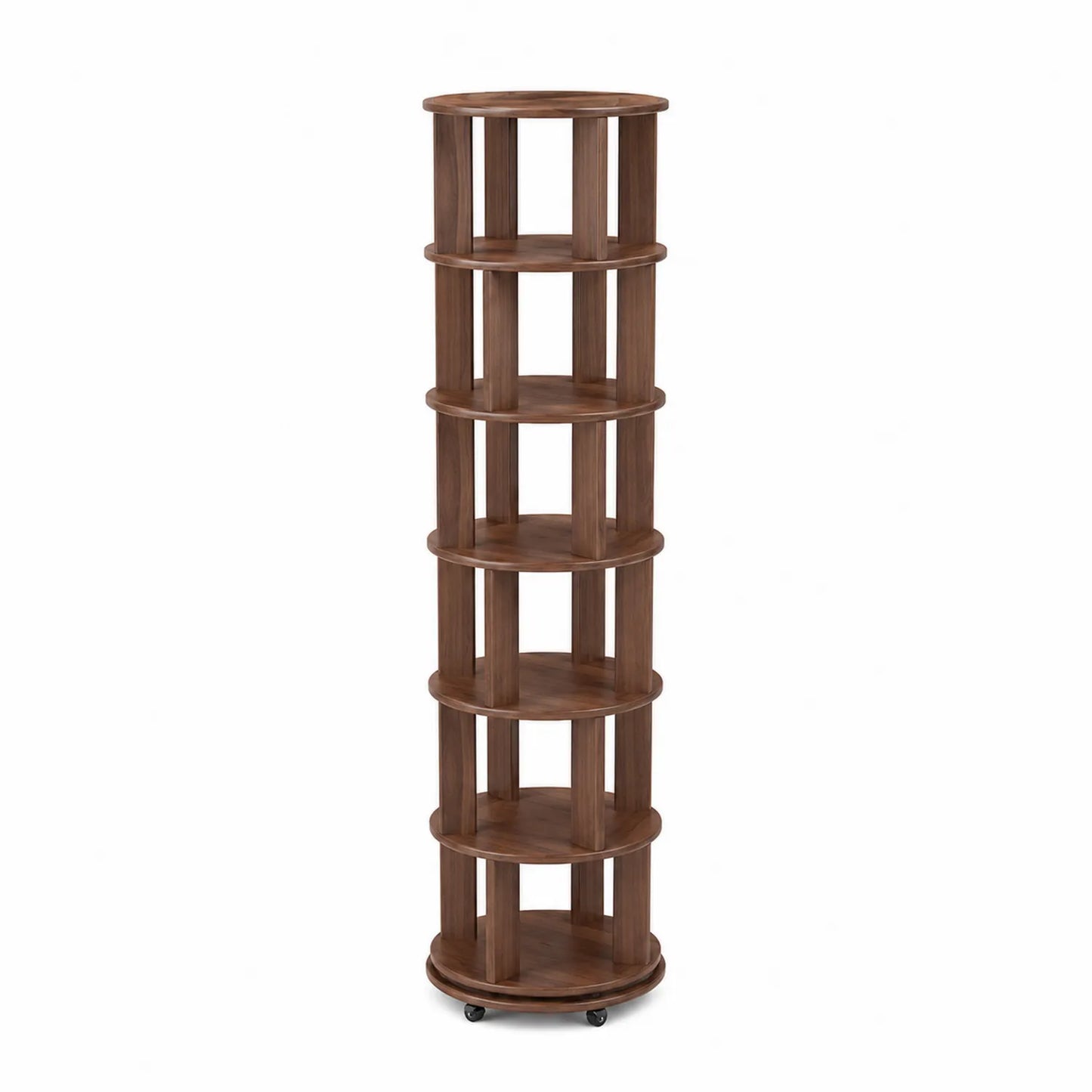 Étagère pivotante en bois d'ingénierie 6 étages