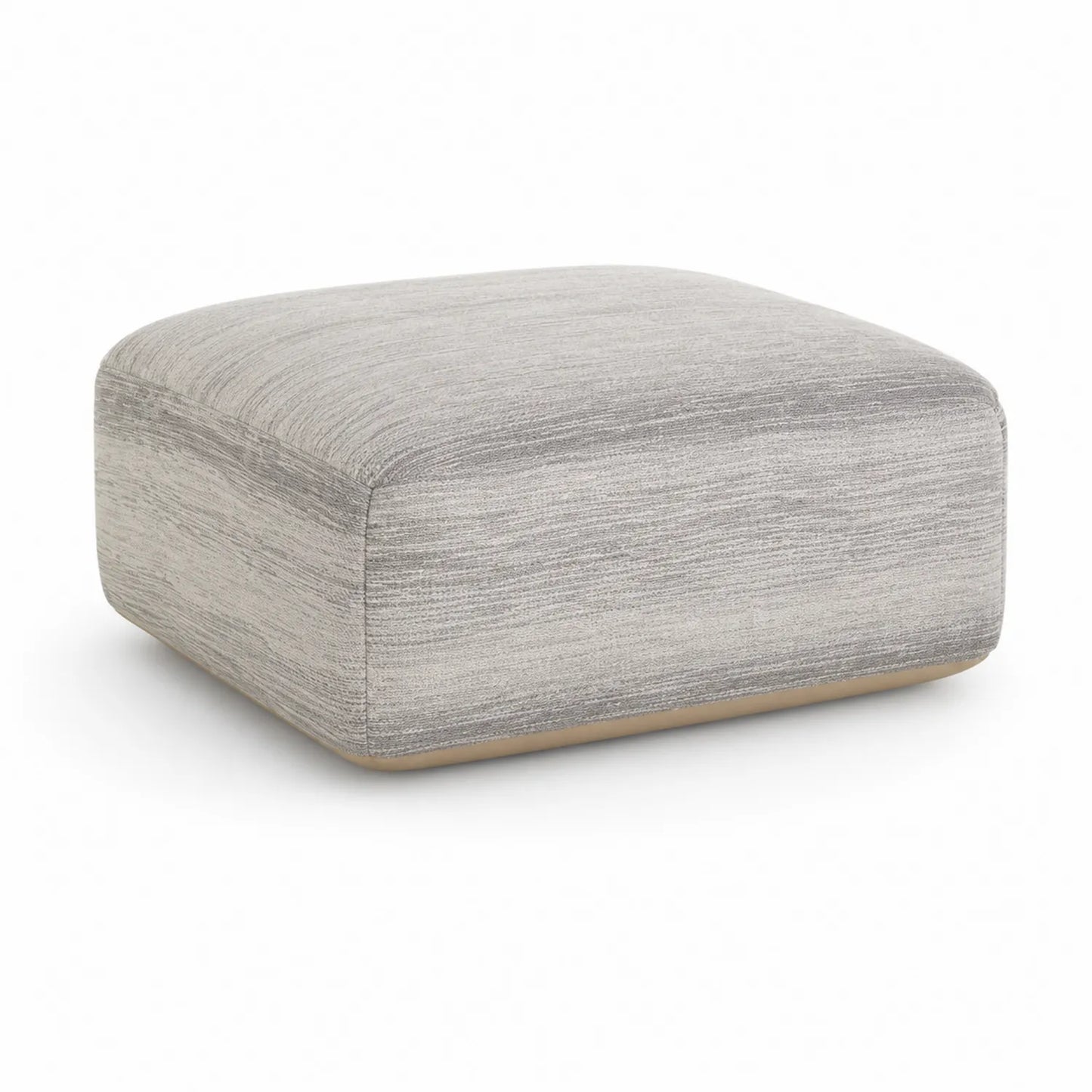 Pouf carré en polyester gris