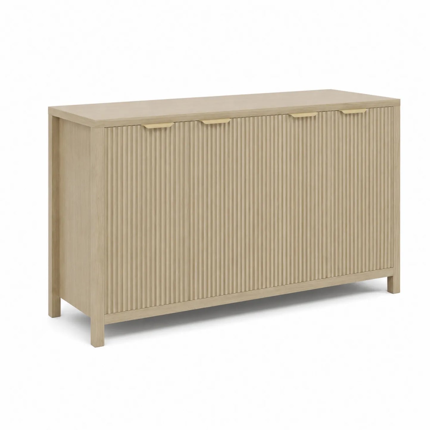 Buffet en bois avec portes striées