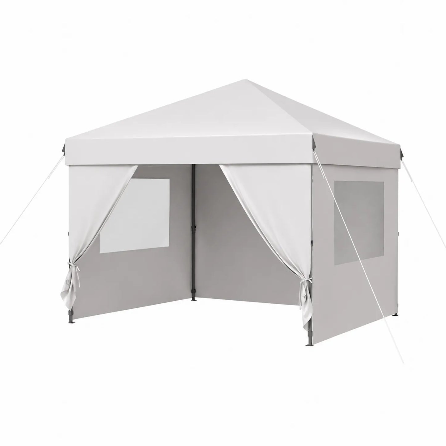 Tente de Jardin Portable 3x3m en Polyester Gris