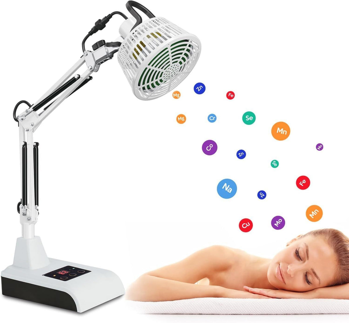 2-en-1 TDP infrarouge min¨¦rale Lampe Chauffante Th¨¦rapeutique - avec chauffage
