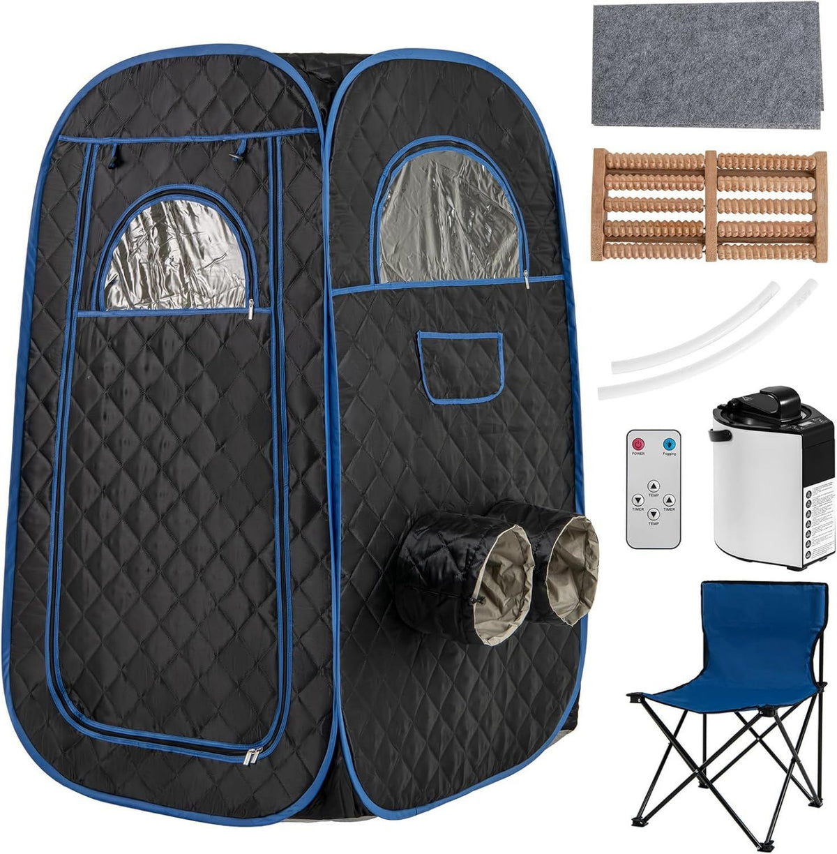 Sauna vapeur portable: pliable, format portable, 3L, 9 Niveau x, noir, RELAX4LIFE