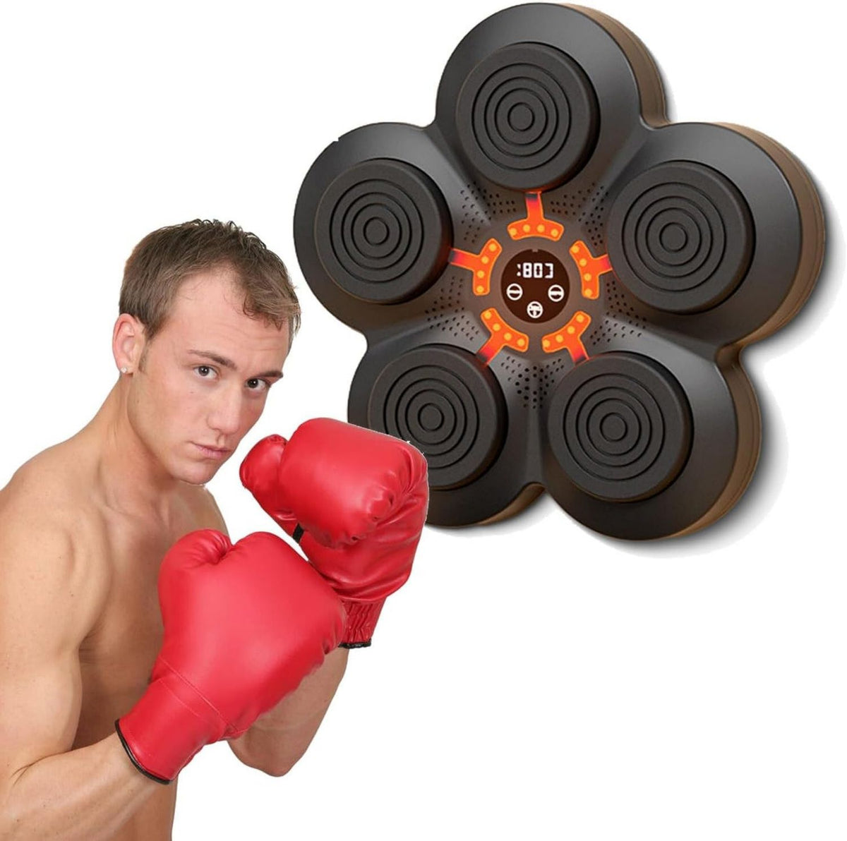 Machine de boxe musicale: montage mural