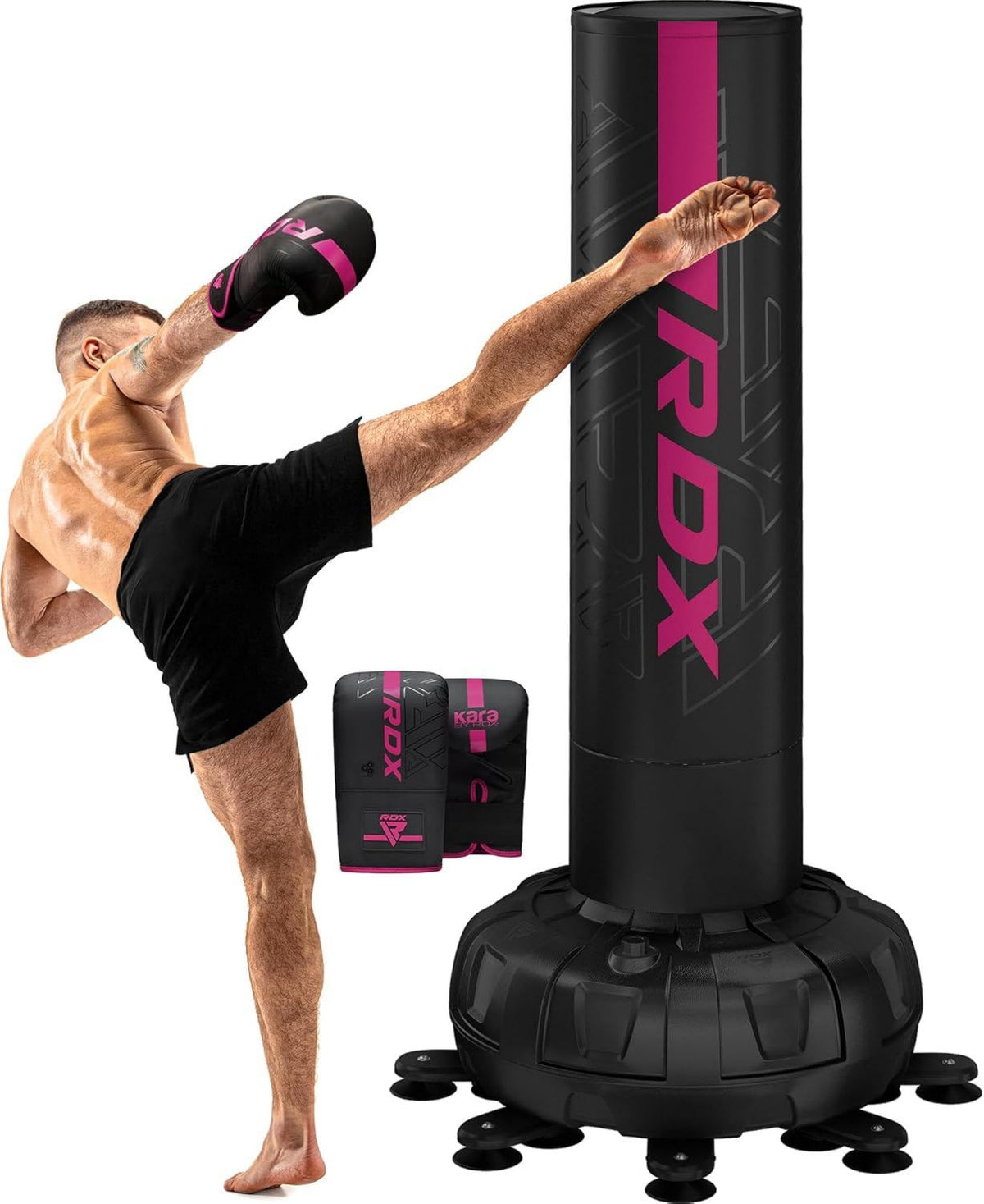 Sac de frappe ¨C avec gants de boxe, sur pied, RDX