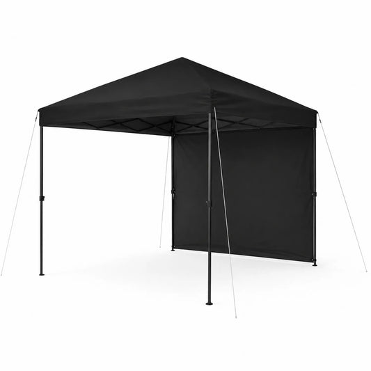 Tonnelle pliante en métal et polyester noir 3x3 m