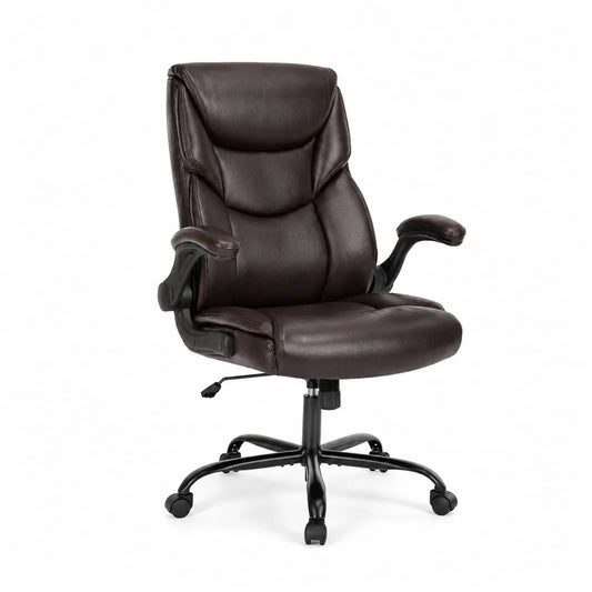 Chaise de Bureau en Cuir Marron