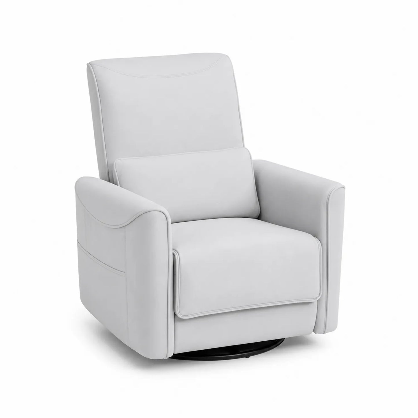 Fauteuil pivotant inclinable en cuir synthétique Gris Clair