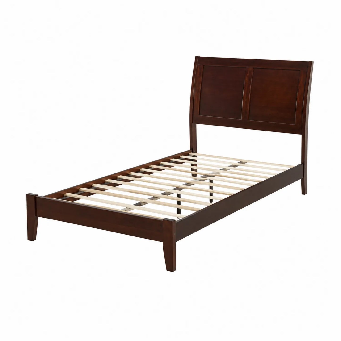 Lit simple en bois de noyer avec lattes 200x90 cm