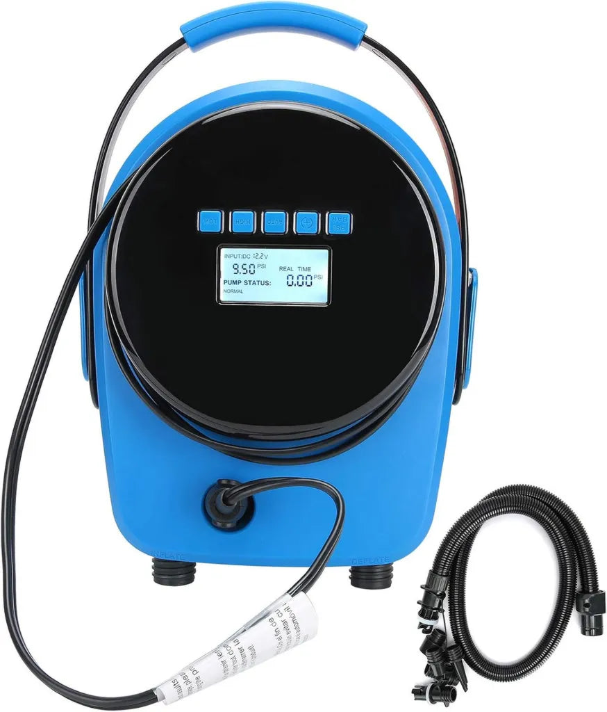 Pompe ¨¦lectrique Haute Pression 12V avec Affichage Num¨¦rique pour Kayak et Paddle