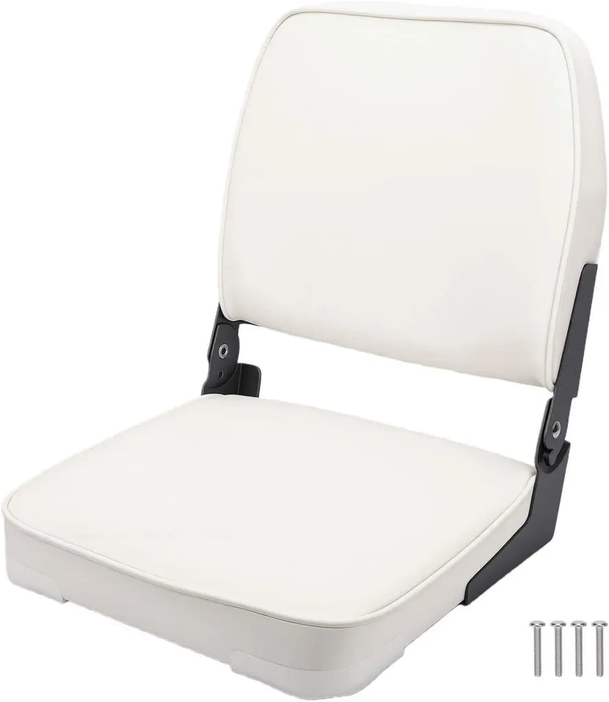 Chaise de Bateau Pliable avec Dossier Bas et Coussin Confort