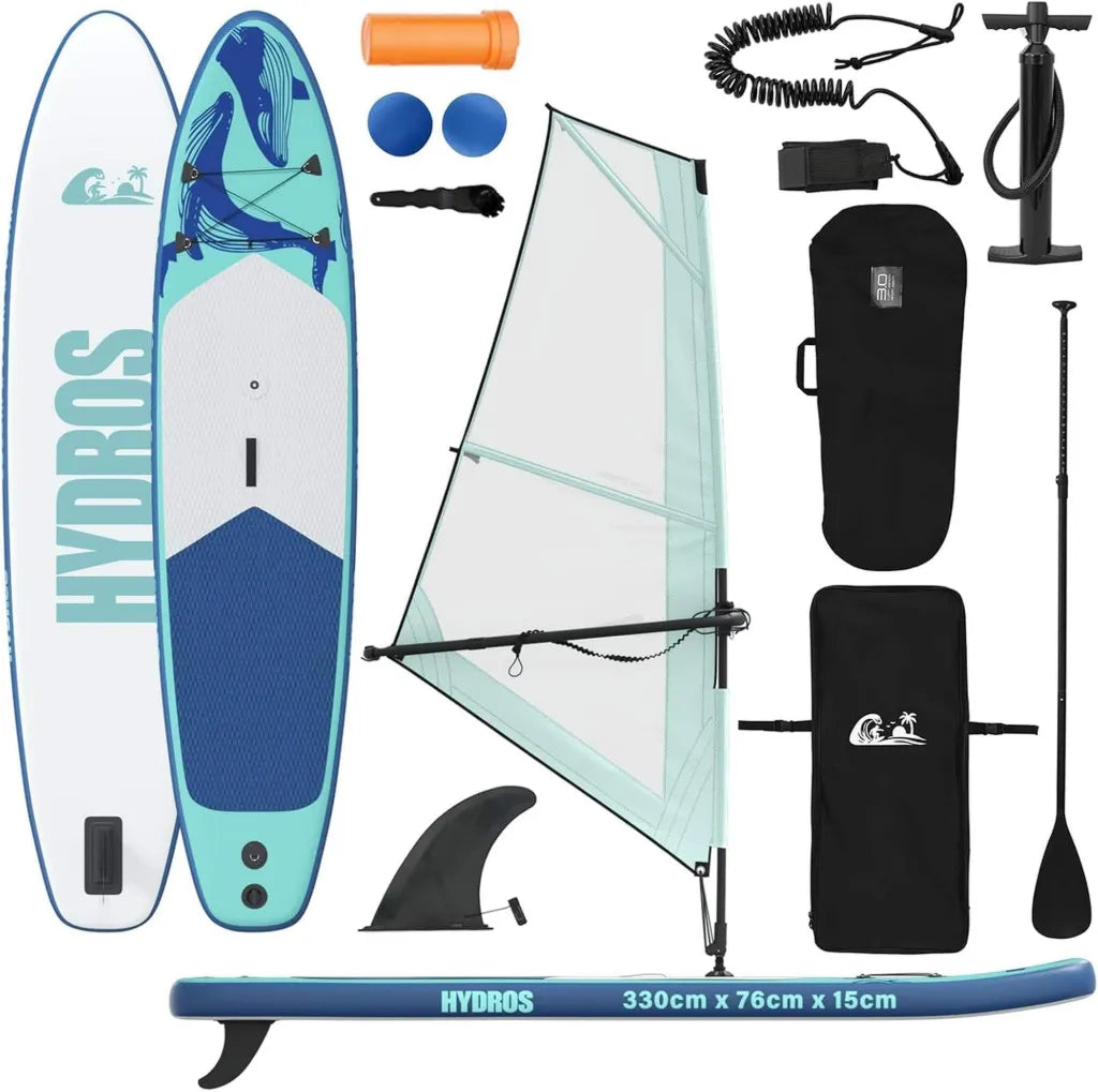 Planche de Paddle Gonflable avec Voile HYDROS 330cm - Aventure et Loisirs Nautiques