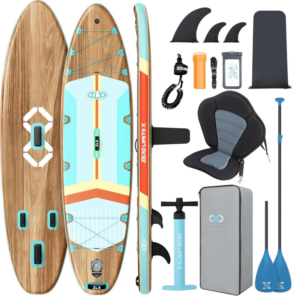 Planche de Paddle Gonflable XL 350 cm avec Accessoires Complets pour Adultes