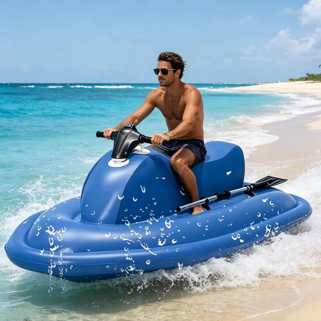 Bateau Gonflable ¨¦lectrique avec Moteur Puissant, Batterie Amovible 16000mAh, Id¨¦al pour Plong¨¦e et Kayak