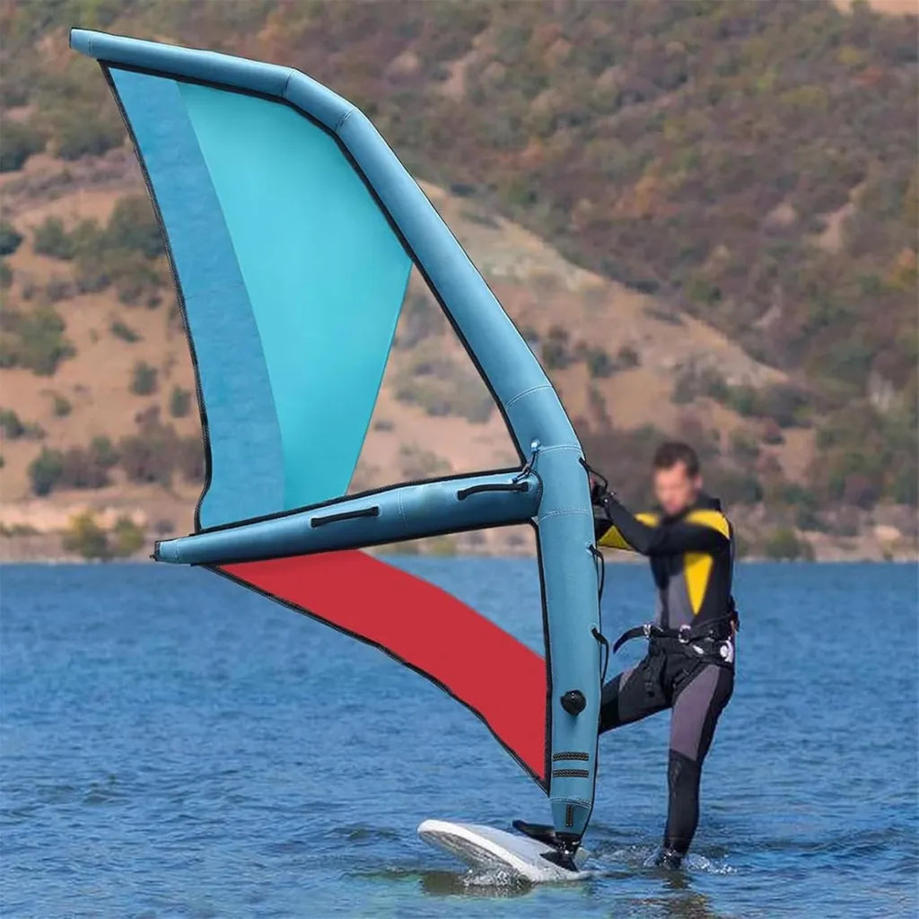Planche de Paddle Gonflable SUP Professionnelle avec Aile et Base Pivotante 360¡ã, 435x188 cm