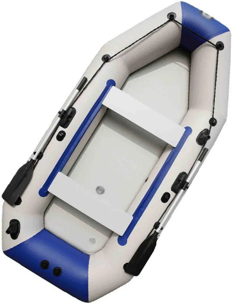 Kayak Gonflable 2-4 Places pour P¨ºche avec Si¨¨ge en Aluminium, Pompe et Accessoires - Bleu 1.75m