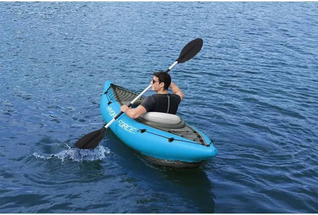 Kayak Gonflable 1 Personne en PVC Durable avec Pagaie et Accessoires