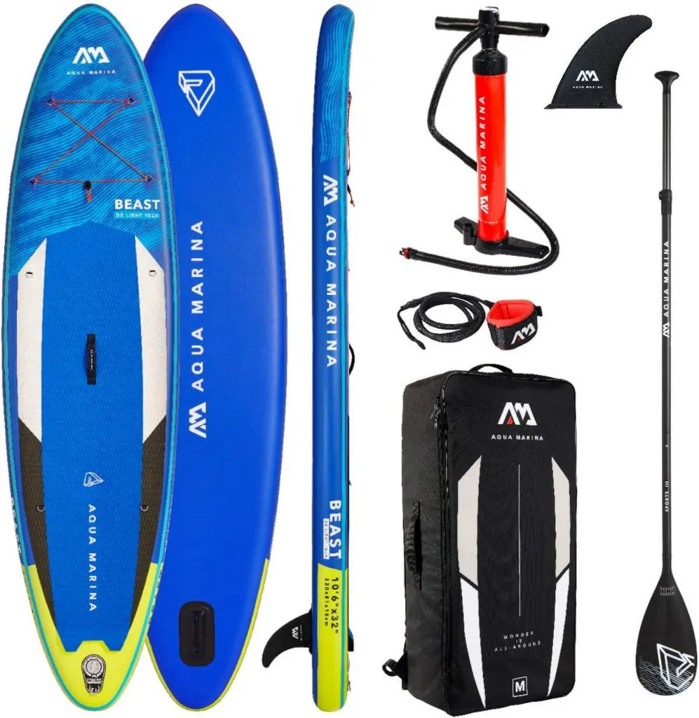 Planche SUP Gonflable Aqua Marina Beast 2021 avec Pagaie et Leash 320 cm