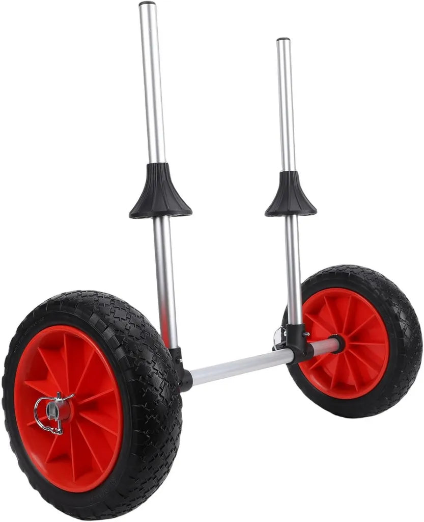 Chariot de Transport R¨¦glable pour Kayak et Cano?, Pneus en Caoutchouc et Cadre en Aluminium