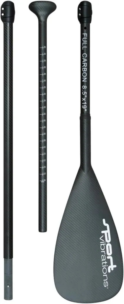Pagaie SUP Carbone Ultra-l¨¦g¨¨re 3 pi¨¨ces, 703 g, avec Poign¨¦e Antid¨¦rapante et Protection ABS