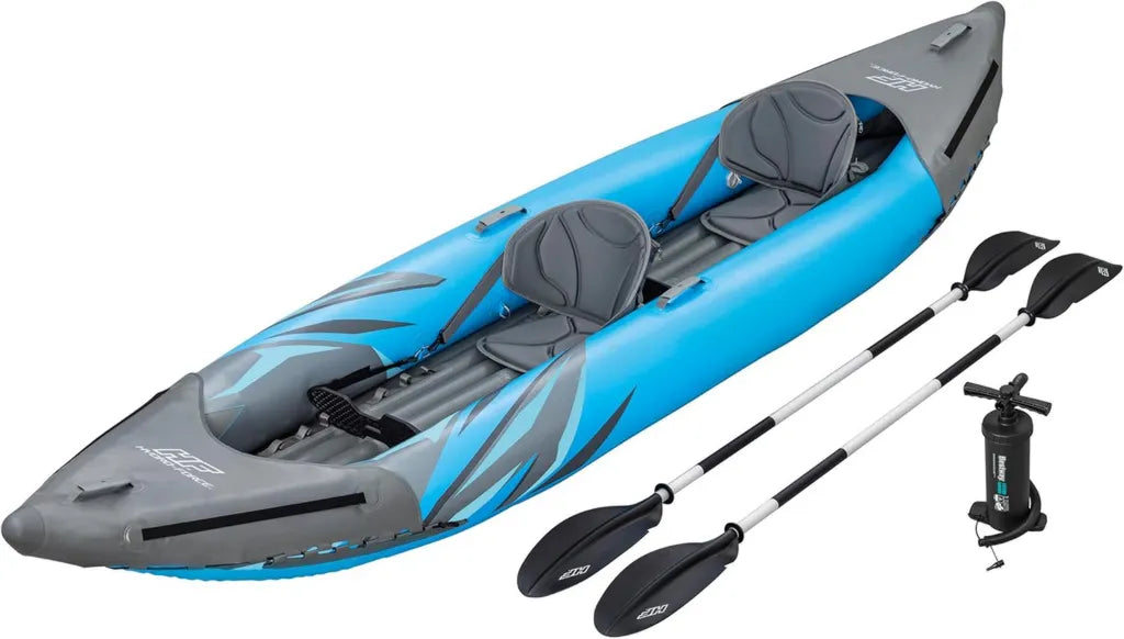 Kayak Gonflable 2 Places avec Accessoires Complets et Pompe