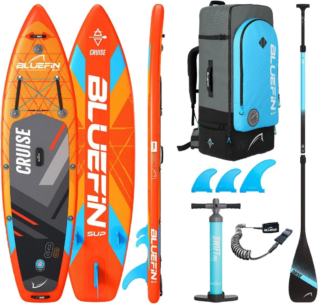 Planche Paddle Gonflable Bluefin Cruise 9'8 | SUP Adulte et Junior avec Accessoires Complets | Facile ¨¤ Transporter