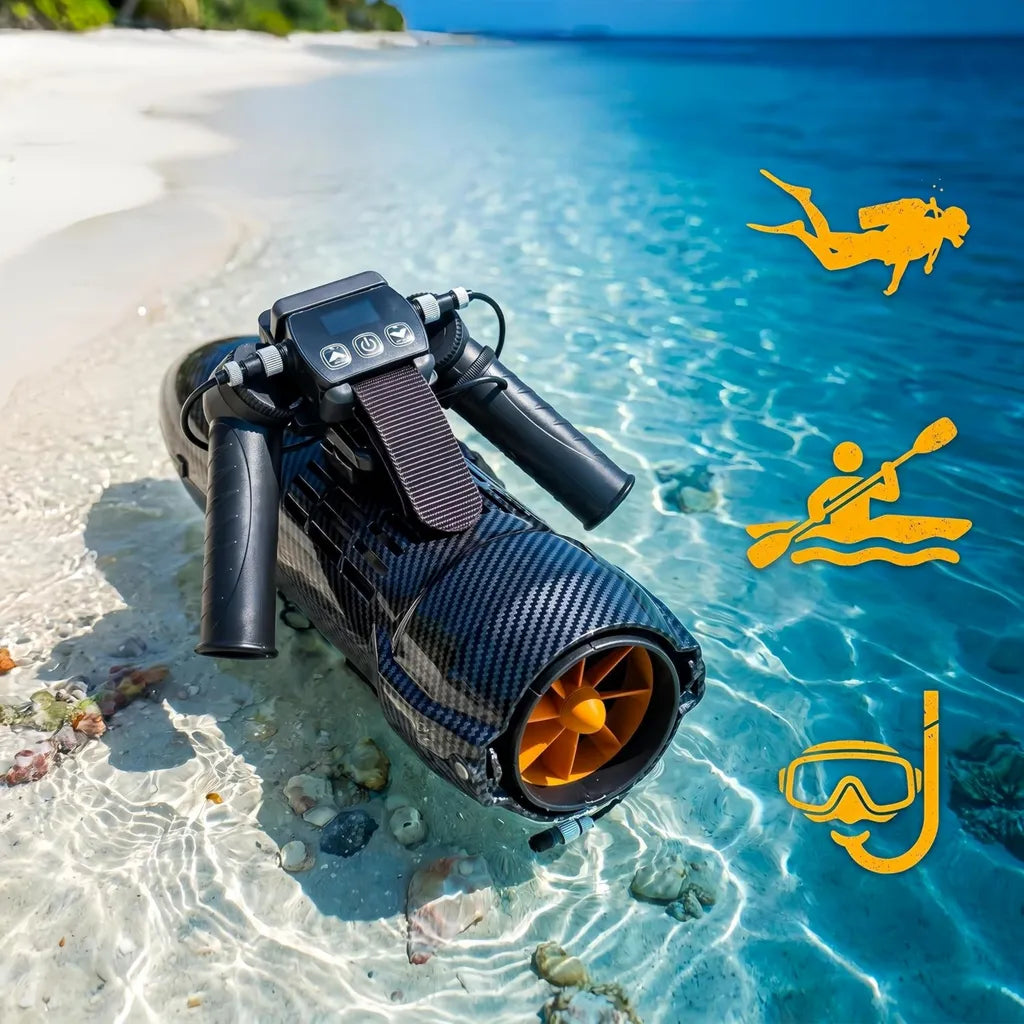 Scooter sous-marin Aquila Drive CM6-1 avec double batterie, moteur paddle avec 2 propulseurs portatifs, id¨¦al pour plong¨¦e et snorkeling