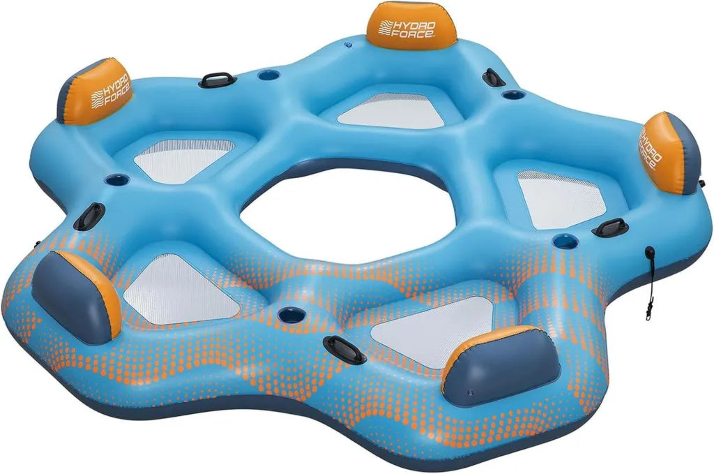 ?le Flottante Gonflable Hydro-Force 300 x 287 cm avec Attaches Connectables et Patch de R¨¦paration