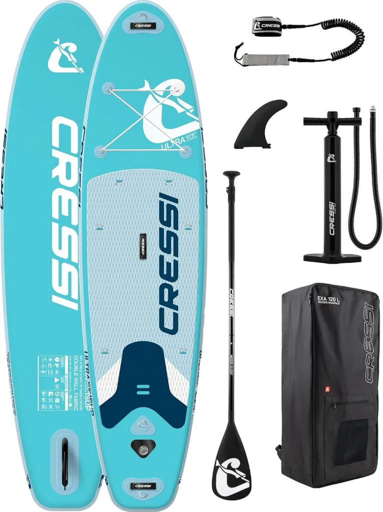 CRESSI - Planche de SUP Gonflable Ultra Isup/Kayak avec Accessoires Complets pour Adultes, 320x81x15 cm, Supporte jusqu'¨¤ 130 kg