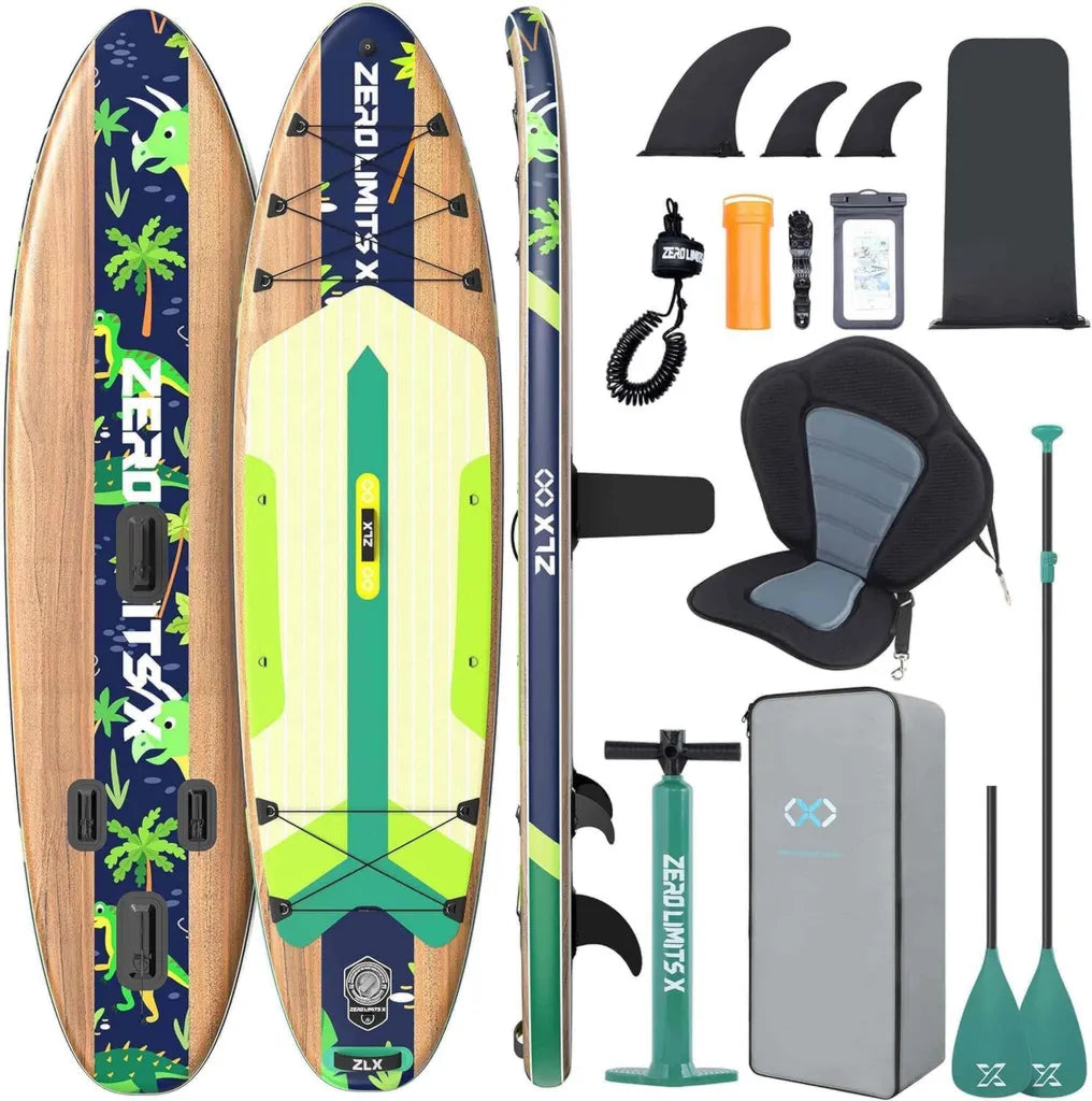 Planche de Paddle Gonflable 2 Places avec Si¨¨ge Kayak, 320x84cm, Set Complet pour Tous Niveaux