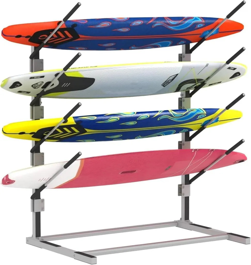 ¨¦tag¨¨re de rangement autonome ¨¤ 4 niveaux pour kayak et surf - Structure robuste avec rev¨ºtement antid¨¦rapant