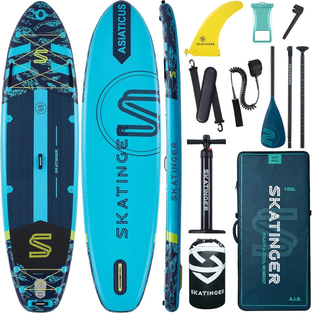 Planche ¨¤ Pagaie Gonflable XL Skatinger, Ultra Stable pour Famille, avec Ensemble Complet et Sac ¨¤ Dos 100L