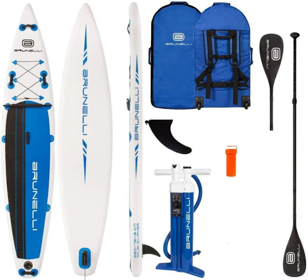 Brunelli 12.6 SUP Touring Gonflable, Planche de Surf Double Couche 381 cm avec Pagaie Aluminium