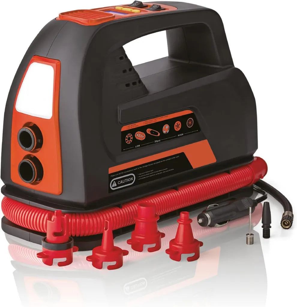 Pompe ¨¦lectrique Haute Pression 100 PSI 12V pour SUP et Sports Nautiques avec Affichage Num¨¦rique