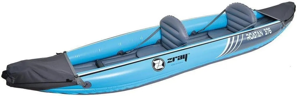 Kayak Gonflable 2 Places Zray Roatan avec Pompe et Pagaies - 160kg Max - 376x77cm