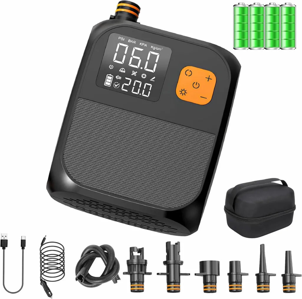 Pompe ¨¦lectrique Rechargeable 8000mAh pour Paddle et Matelas 25PSI