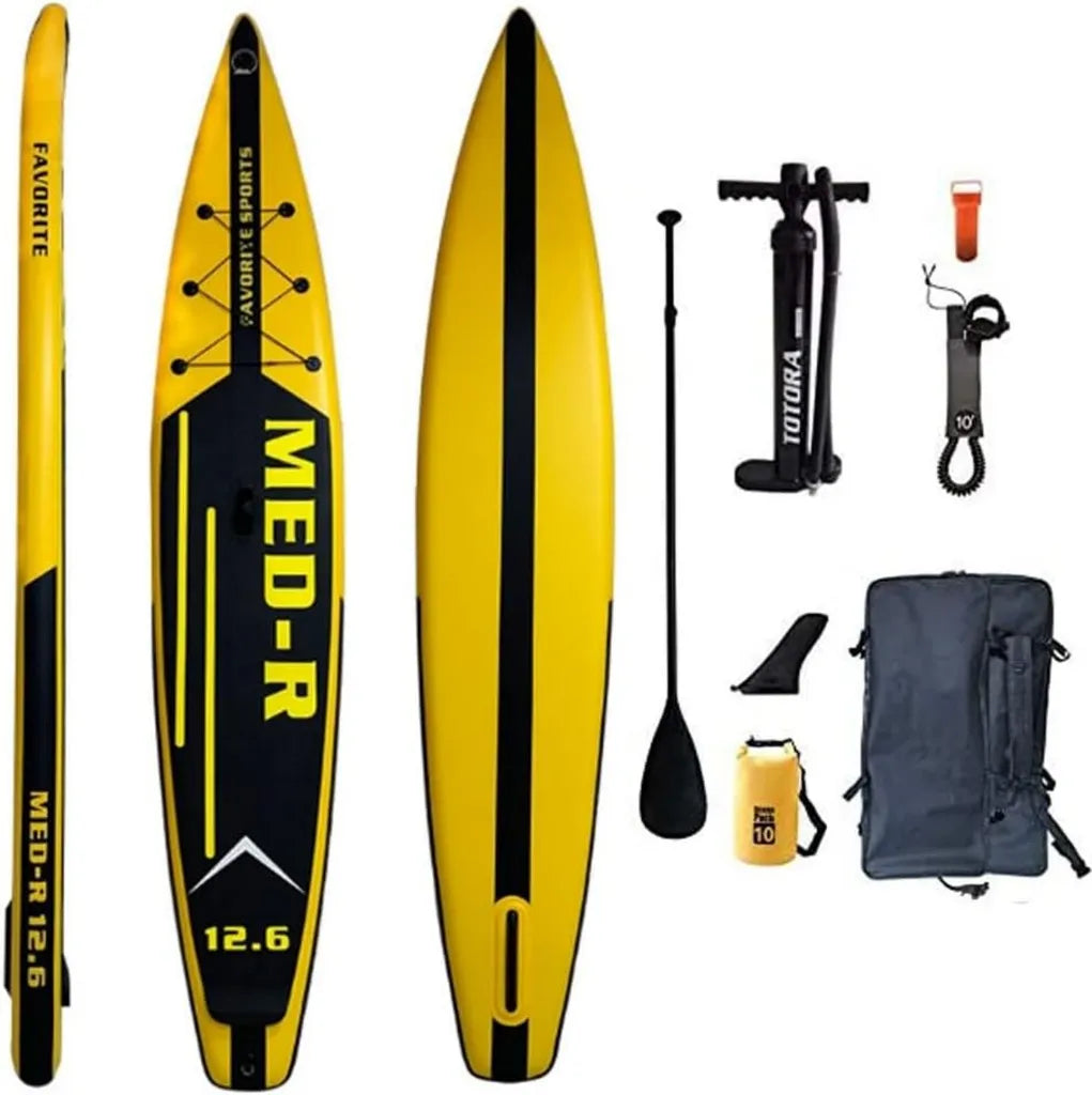 Planche de Paddle Gonflable 381x71x15 cm avec Accessoires Complets | Surf et Aileron Am¨¦ricain | Supporte Jusqu'¨¤ 150 kg